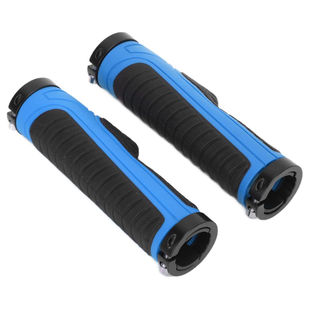 Bicycle Grips Ergonomic NonSlip Locking Comfortable Professional Mountain Bike Handlebars(Dark Blue