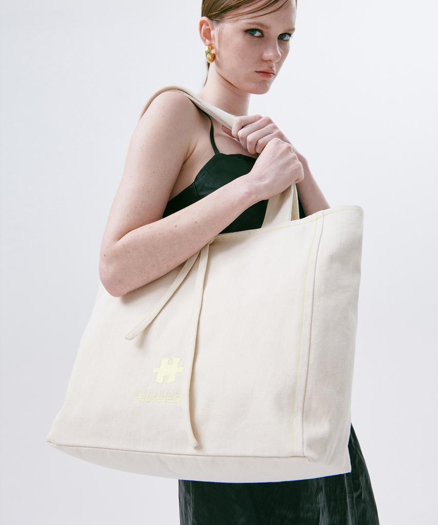 Jedrefeb5 Puzzle Reverse Big Bag Ivory