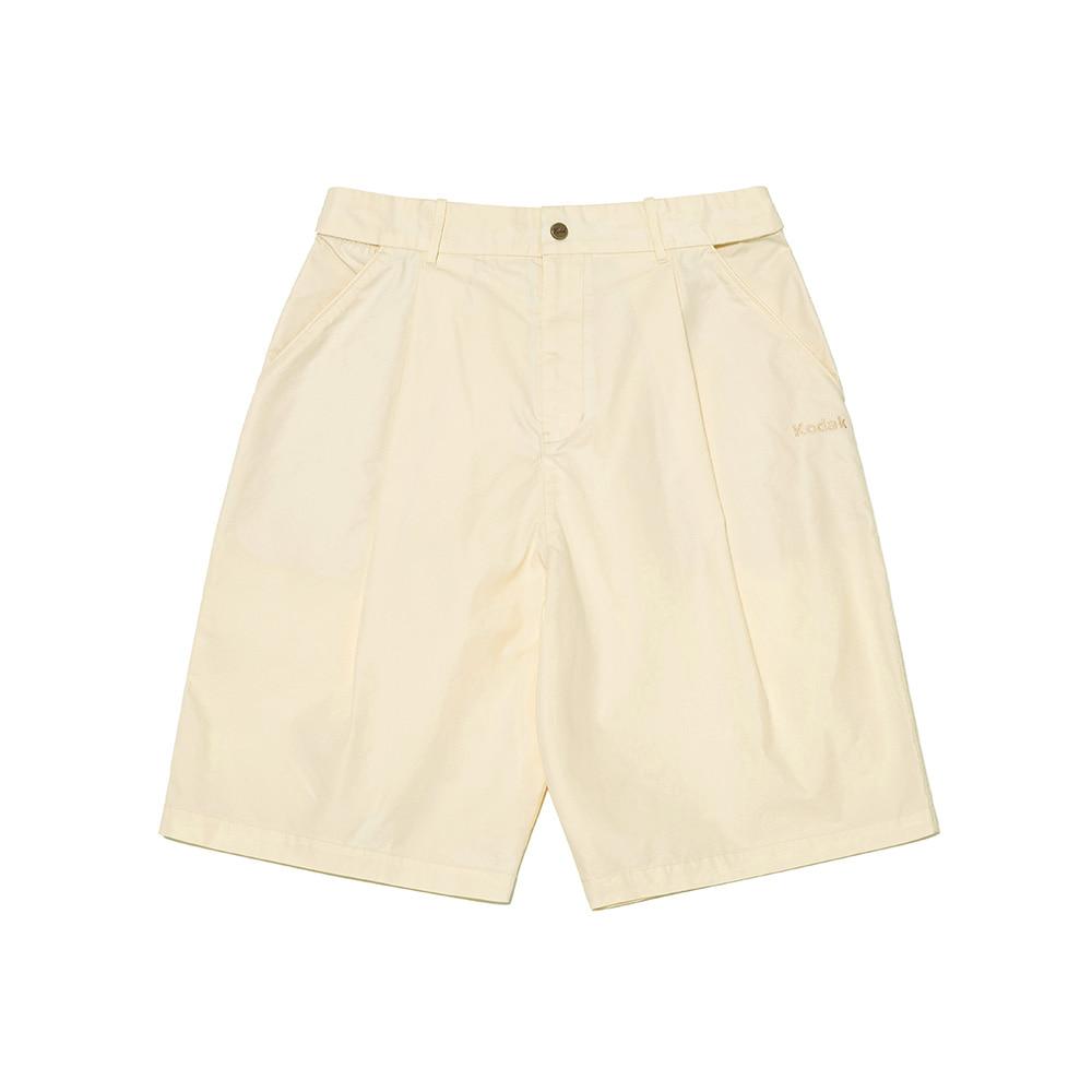 KODAK Mailer Knee-Length Garment-Washed Bermuda Pants Ivory