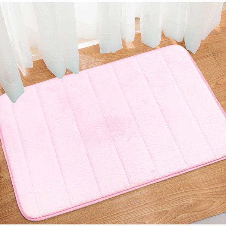 Coral Velvet Floor Mat Memory Cotton Slow Rebound Carpet Bedroom Door Door Mat Bathroom Kitchen Absorbent Non-slip Door Mat