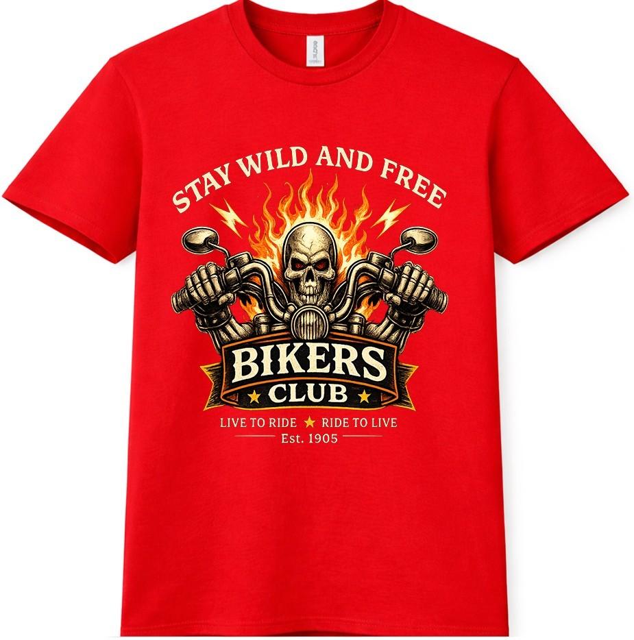Biker Skull TShirt Motorcycle Chopper Rider Freedom Vintage Gift Graphic Tee S