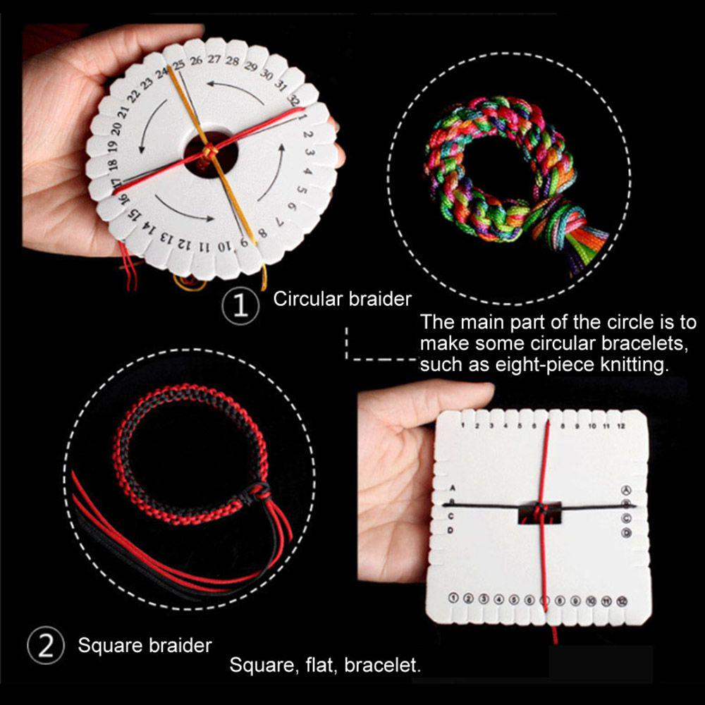 DIY Beading Cord Braiding Disc/Disk Kumihimo Rope Weaving Sewing Jewelry Design Board Handmade Tool