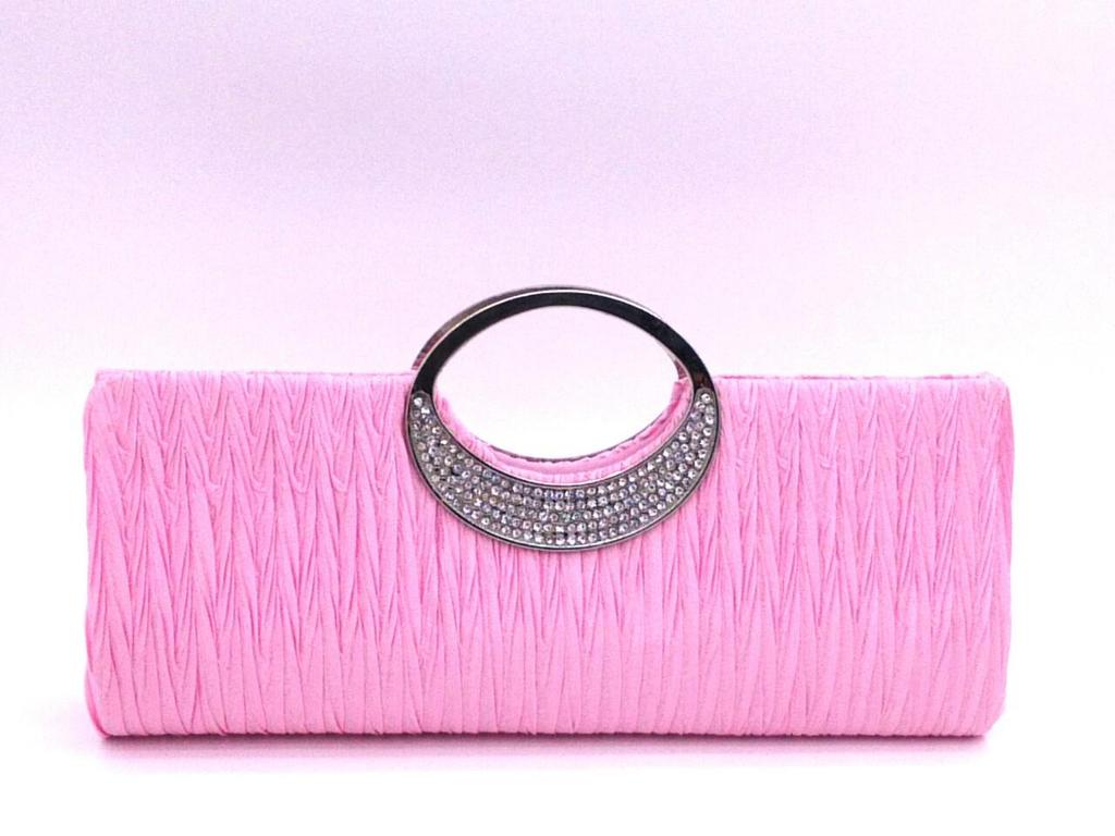 Classic Rhinestone Pleated Evening Bag for Women