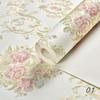 Retro Self-adhesive Wall Stickers Floral Pattern Non-woven Wallpaper for Living Room Background Wall Stickers DIY Home Decor