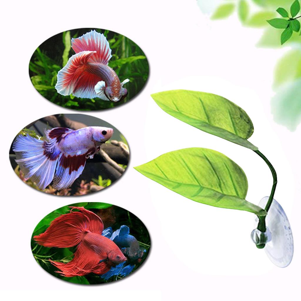 Aquarium Accessories Fish Tank Betta Leaf Fish Bed Fish Rest Spawning Leaf Aquatic Artificial Plant Hammock Simulation Landscape