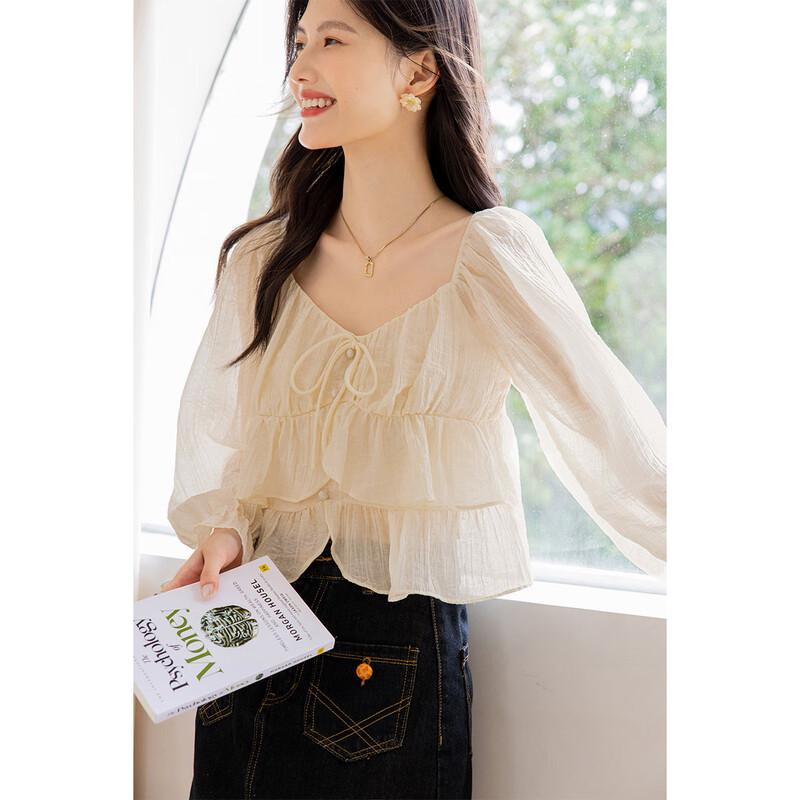 

Mokaana Women s Elegant Long-Sleeve Blouse M