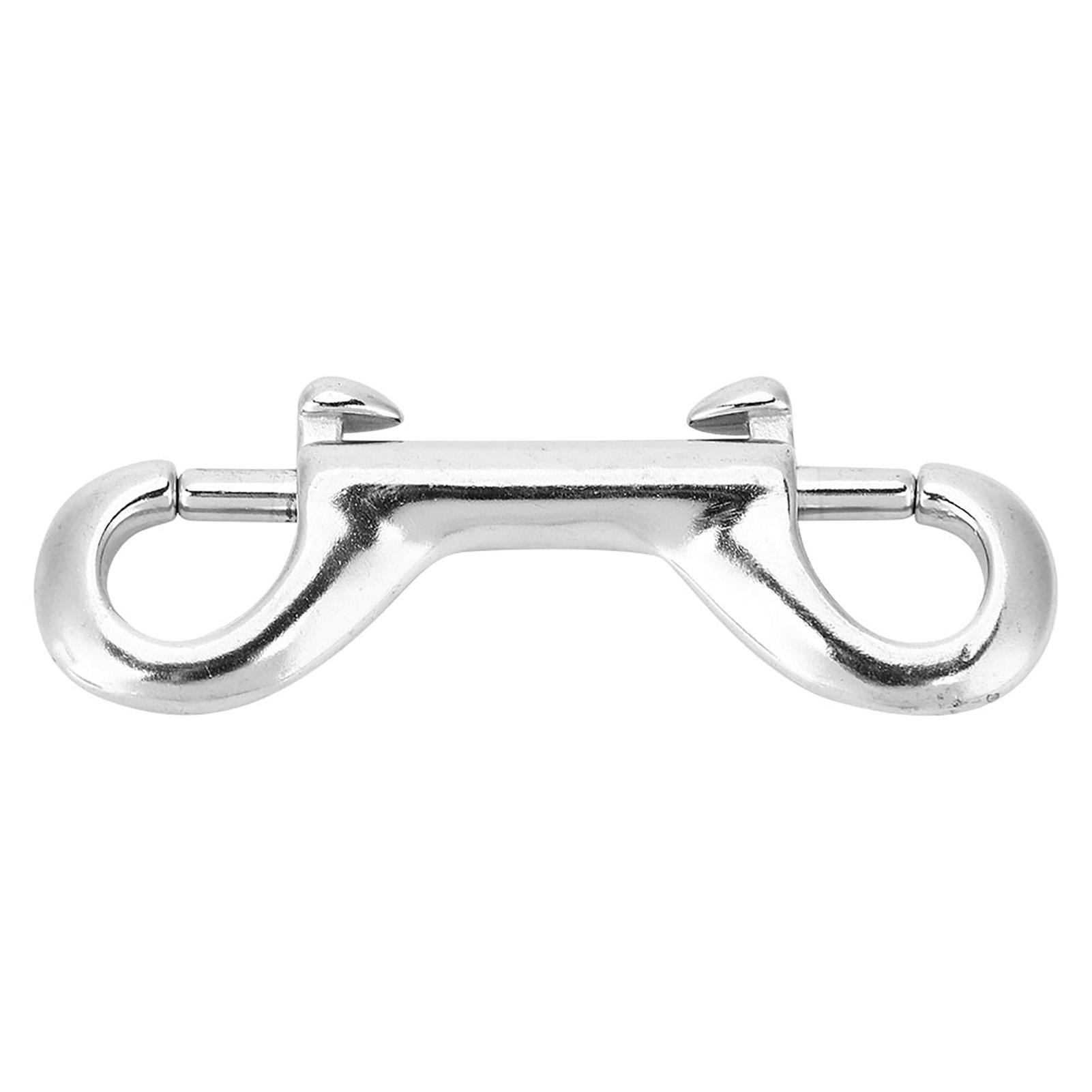 Zilver   Roestvrij Staal Dubbelzijdig Cliphaak   Karabijn   Duikgesp (65 mm)