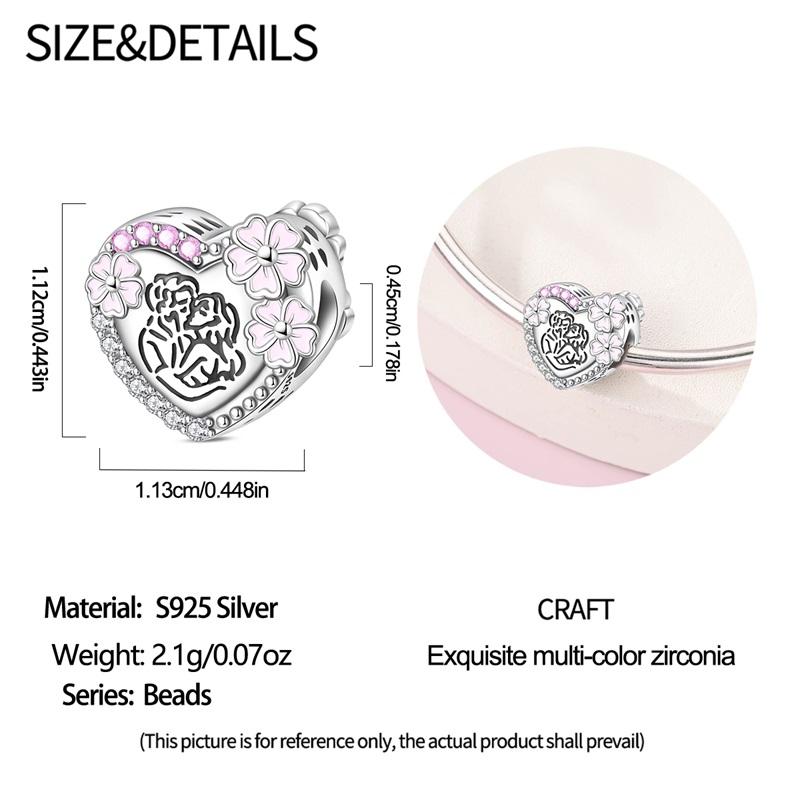 Original Copper Charms Beads Perfect Lover Heart Pendant Fit Diy Bracelet Romantic Wedding Engagement Jewelry Gifts