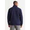 Herren Marineblau Standard Fit Normaler Schnitt Fleece Stehkragen Baumwoll-Sweatshirt