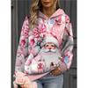 Herbst und Winter Damen 3D Leo-Print Kapuzenpullover Bequem, Modisch und Atmungsaktiv Trend Kapuzenpullover & Sweatshirts (Damen)