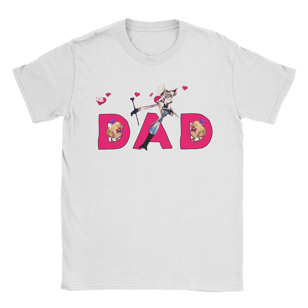 Męskie Koszulki Hazbin Hotels Lucifer Nowość Bawełniane Koszulki z Krótkim Rękawem Okrągły Dekolt Odzież Duże Rozmiary