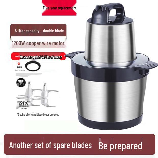 High-Power Multifunctional Food Processor: Electric Mincer & Mixer for Large Capacity