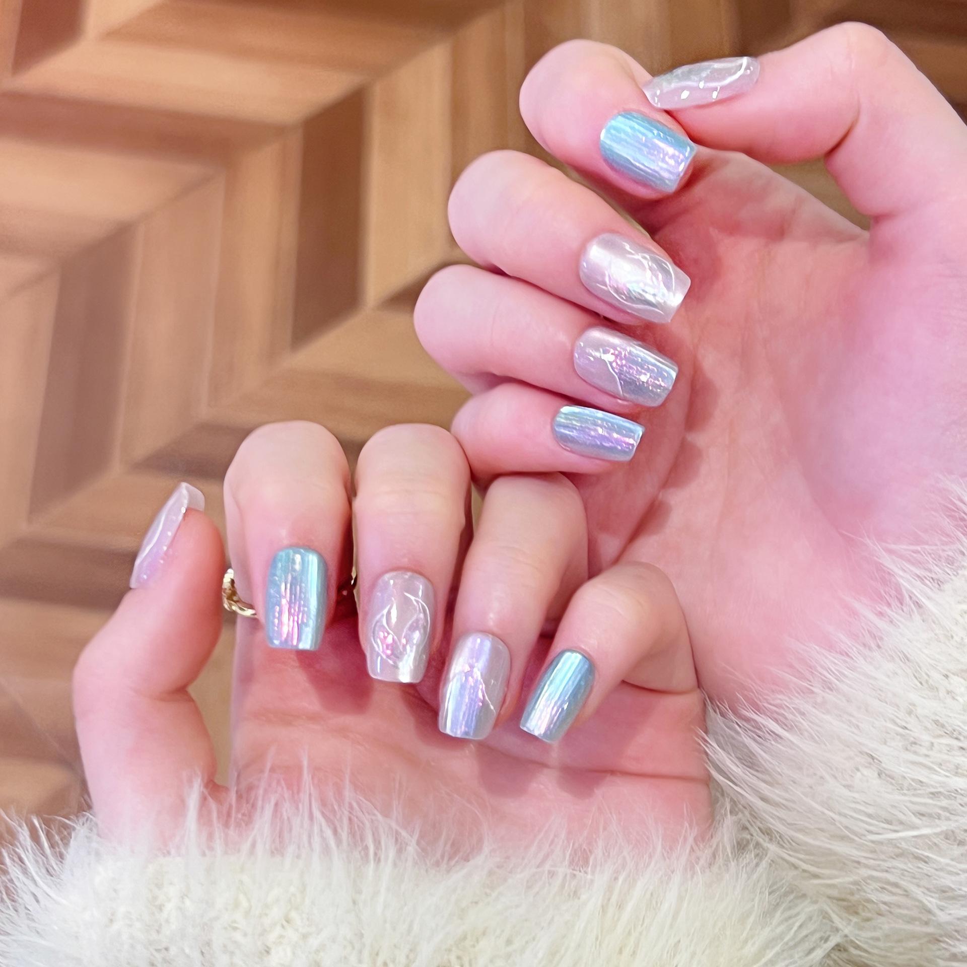 

Кошачий глаз Аврора Горячие продажи в доспехах Горячие продажи ручной работы Русалка для ногтей Патч для ногтей в доспехах Готовая продукция оптом