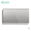 BSEED 1/2/3Gang Touch Light Switches 1/2/3Way Stair Sensor Switches For Hallway Corridor With Socket EU Standard Glass Panels