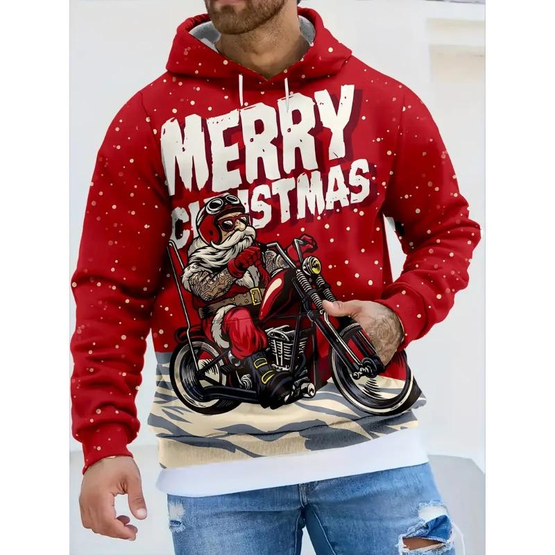 Santa Claus Hoodies For Man Women Cats Snowman 3D Printed Sweatshirt Casual Kids Hoodies Tops Pullovers Oversized Long Sleeves