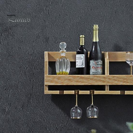 1:12 Dollhouse Miniature Wine Bottles Shelf Fruit Box Set Wall Mounted Display Durable Natural Material Smooth Finish Perfect Collectible Gift for