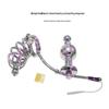 Chaqiu Electric Pulse CB Chastity Cage & Lock with Anal Plug Stainless Steel Set