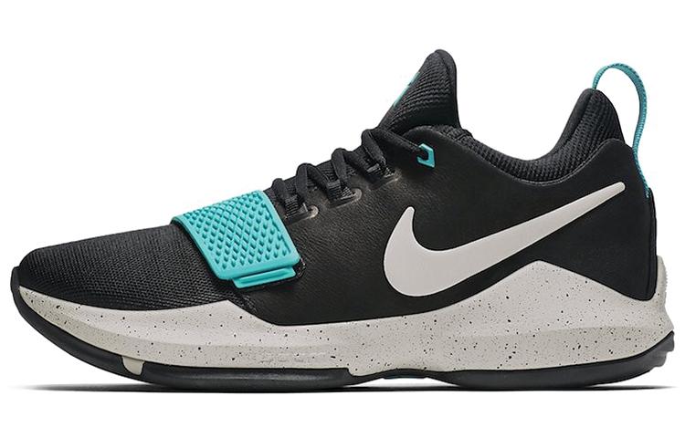 Nike Pg 1 Black Aqua Splash Ink Green Version  Black Light Bone Light Aqua  878628-002 41