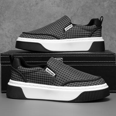Sommer atmungsaktive Segeltuchschuhe Low-Top Boardingschuhe schnürsenkelfrei bequeme Outdoor-Faulenzer-Schuhe