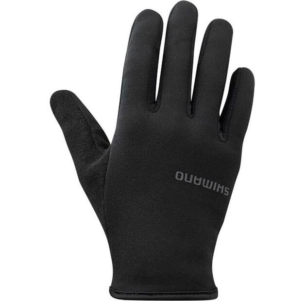 Велосипедные перчатки Shimano Light Termal (черные) XL