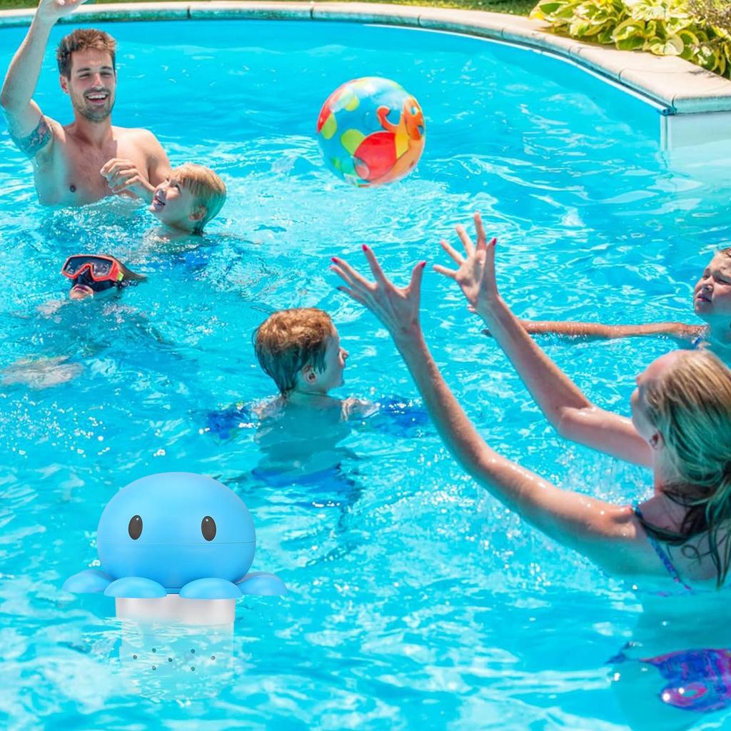 Ośmioklapowy Pływak i Dozownik Chloru do Basenu na Tabletki 1 i 3 calowe Odpowiedni do Dużych/Małych Basenów, Jacuzzi, Centrów Spa