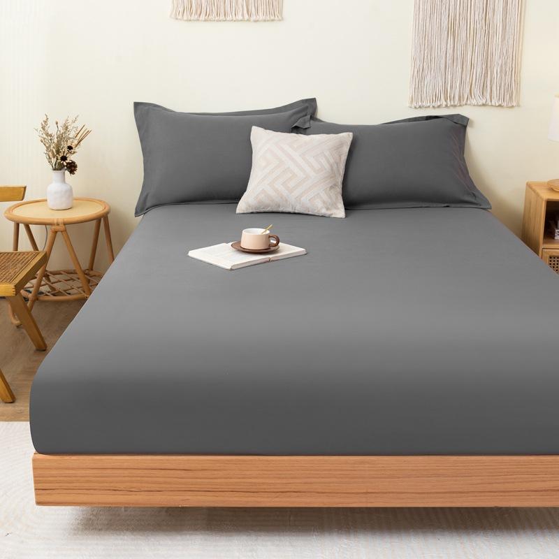 New Cotton Sheet Fitted Bedding Set Bed Mattress Cover with Elastic Bands Double Linen Anti-slip Adjustable Bedspread