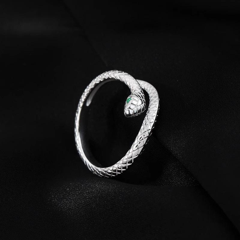 Spirit Snake Ring Female Birthday Year Zodiac Fashion Personality Niche Design Temperament Versatile Advanced Sense Open Index Finger Ring Quality