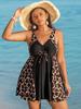 2026 Plus Size European American Quick Dry Printed Gauze Split Swimsuit