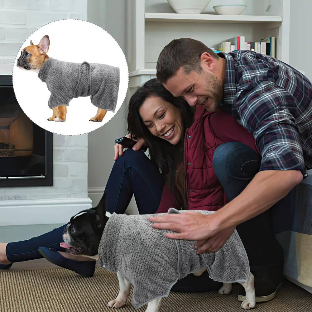 Dog Drying Coats,Super Soft Pet Dog Bathrobe Towel for Small Medium Large Dogs Dressing Gown Adjustable Microfiber Dog Hair