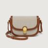 Vintage taška na sedlo z měkké kůže Dámská kovová přezka Univerzální taška do podpaží Neformální dámská kabelka Crossbody