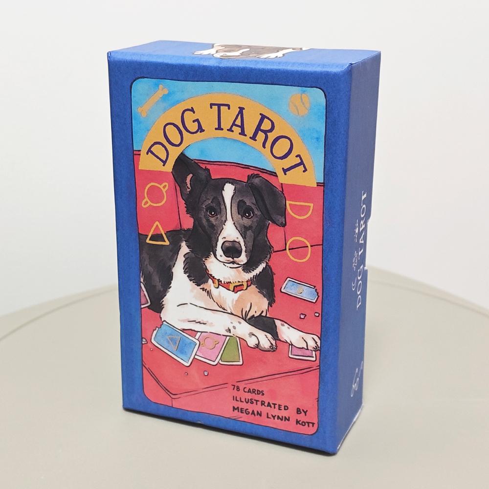 12*7cm Dog Tarot Deck In Rigid Box, 78 Pcs Cards Inspired By Wise Companion Printed On 350GSM Double-embossed Cardstock