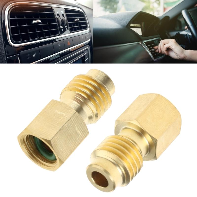 R134A Quick Coupler Connector Adapter Fittings High Low Manifold Connector Brass Adapters Air Conditioning Refrigerants