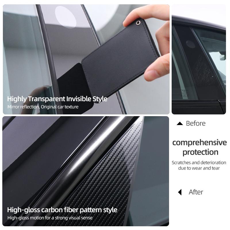 For Tesla Model 3 Highland 2026 Model Y 2019-2026 Juniper Car Body A B Center Pillar TPU Protector Film Decoration Accessories