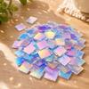 50 Stuks Regenboog Holografisch Acryl Vierkante Holo Plexiglas Tegels Iridescent Acryl Kunst Creatie