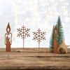 Metal Christmas Garden Decoration Stakes for Plant Pots Yard Decors Yard Stakes Christmas Decors for Garden Yard Lawn
