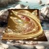 Enchanted Fairy Blanket - Cozy Plush Throw featuring a Woman with Golden Hair and Crystal Butterfly Wings, Ethereal Design with