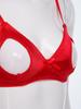 Womens Bra Cutout Push Up Shelf Bra Top Adjustable Straps Lace Trim Brassiere Valentine Lingerie