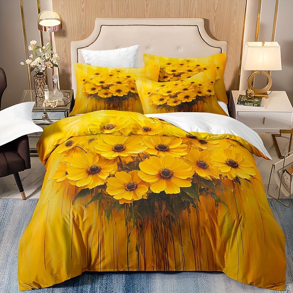 Sunflower Bedding Set Duvet Cover Set Quilt Cover With Pillowcase Soft Single Twin Double Size For Bedroom Decor Birthday Gift