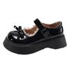 Retro Damen-Loafer mit runder Spitze Frühling und Sommer neue Plateau Mary Jane Einzelschuhe Japanische jk lolita kleine Lederschuhe