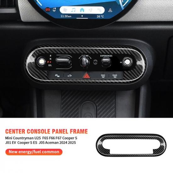 Real Carbon Fiber Car Center Control Button Frame For Mini Countryman U25 24 25