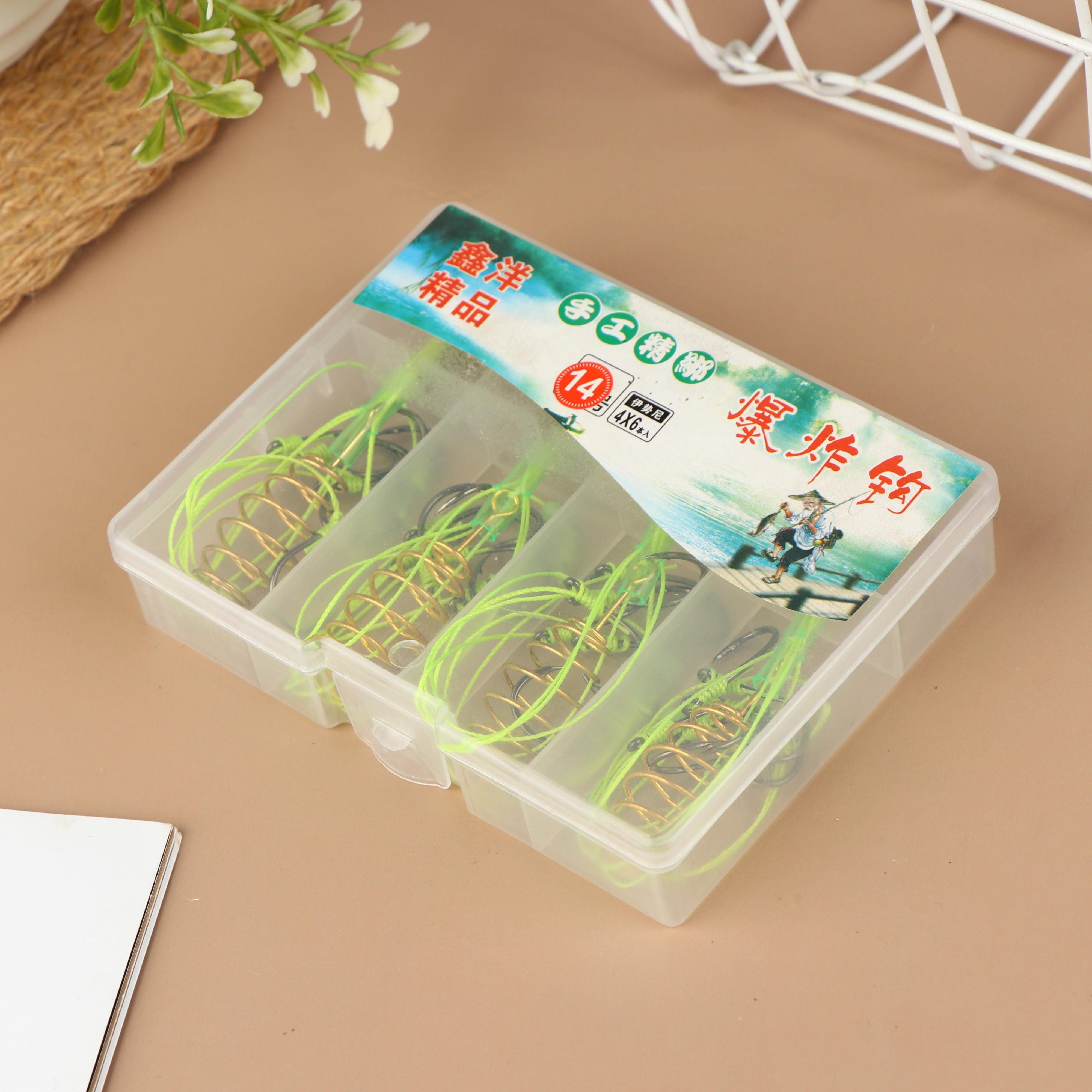 

4 шт. Isni Взрывной крючок Поясной барабан Пружинный крючок для наживки Противозакручивающиеся аксессуары для групповой рыбалки на серебряного карпа и толстолобика