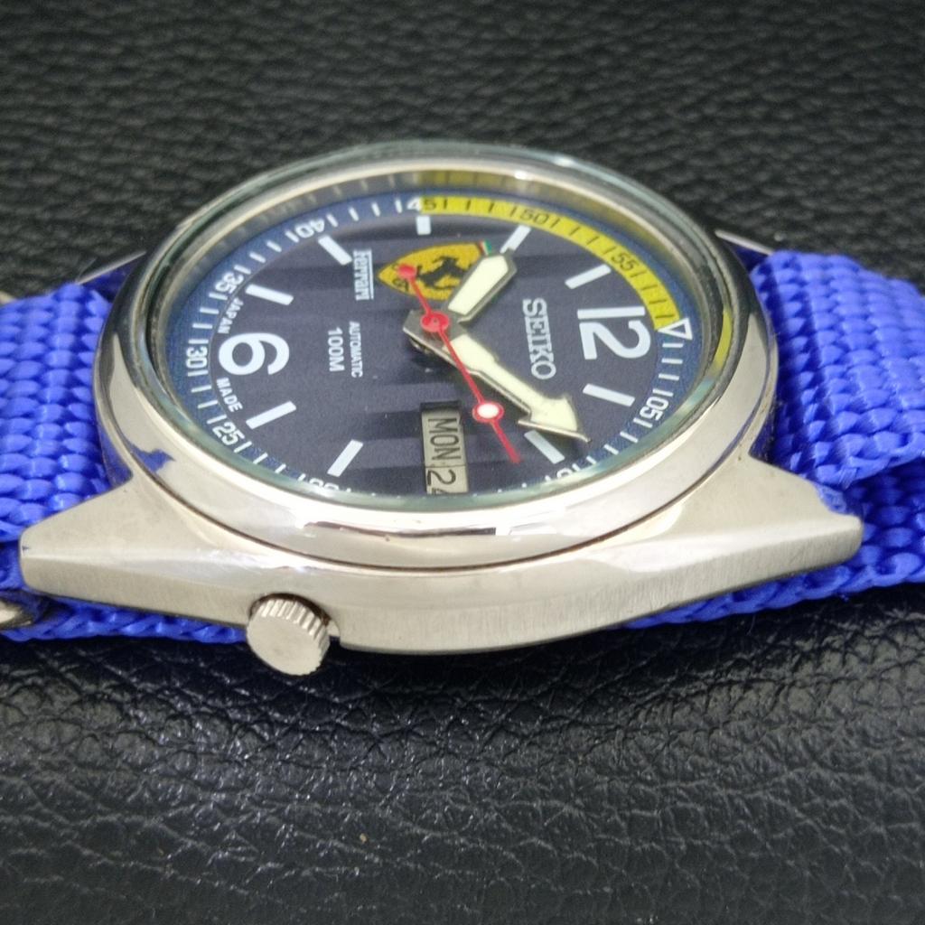 JAPAN VINTAGE SEIKO AUTOMATIK 7009A HERREN FERRARI ZIFFERBLATT UHR a700433-5