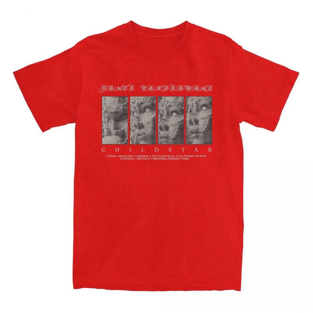 

Women Tee Grace Vanderwaal CHILDSTAR Album 2025 Tshirt FemaleMale Unisex Streetwear Short Sleeve Cotton Soft T Shirt Graphic S
