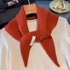 Triangular Wool Headscarf Solid Color Knitted Scarf Elegant Bandana  Waist Scarf