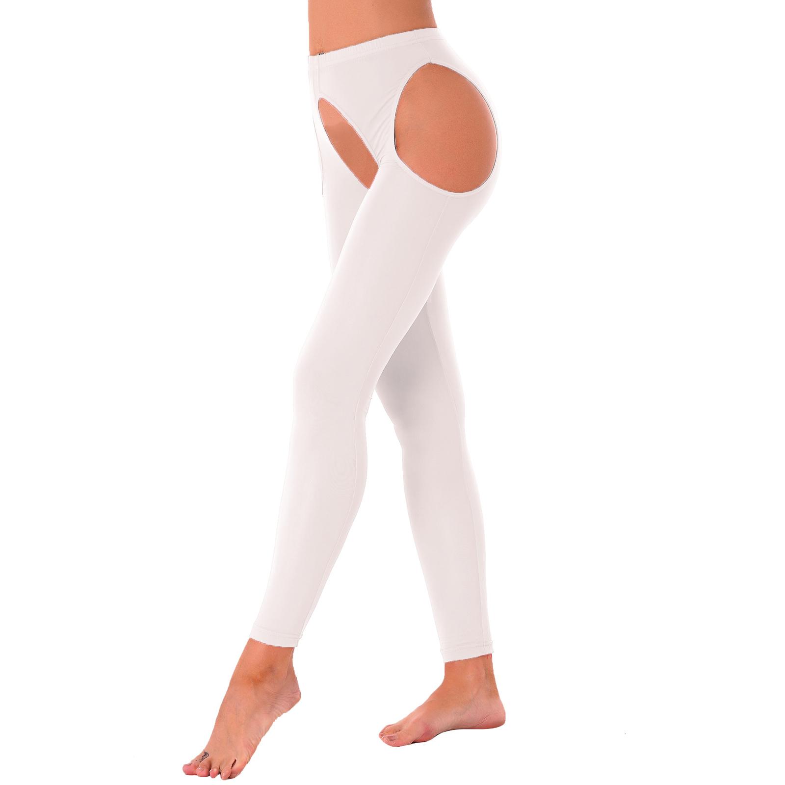 

Жіночі довгі легінси з відкритим кроком і еластичною талією, вузькі штани, нічний одяг One Size