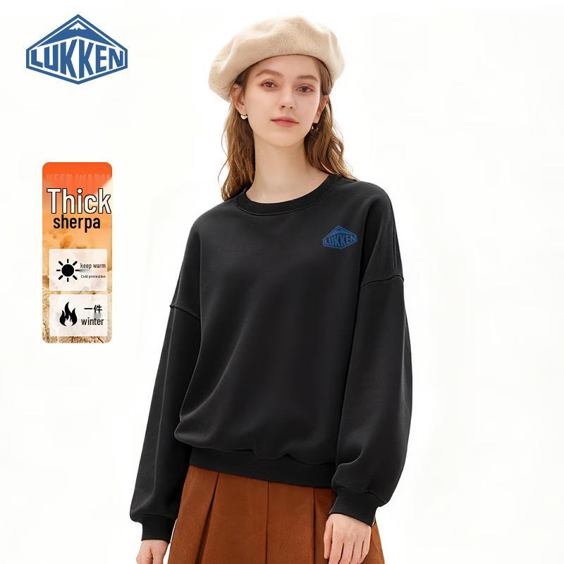 

LUKKEN Women s Warm Fleece-Lined Round Neck Sweatshirt S