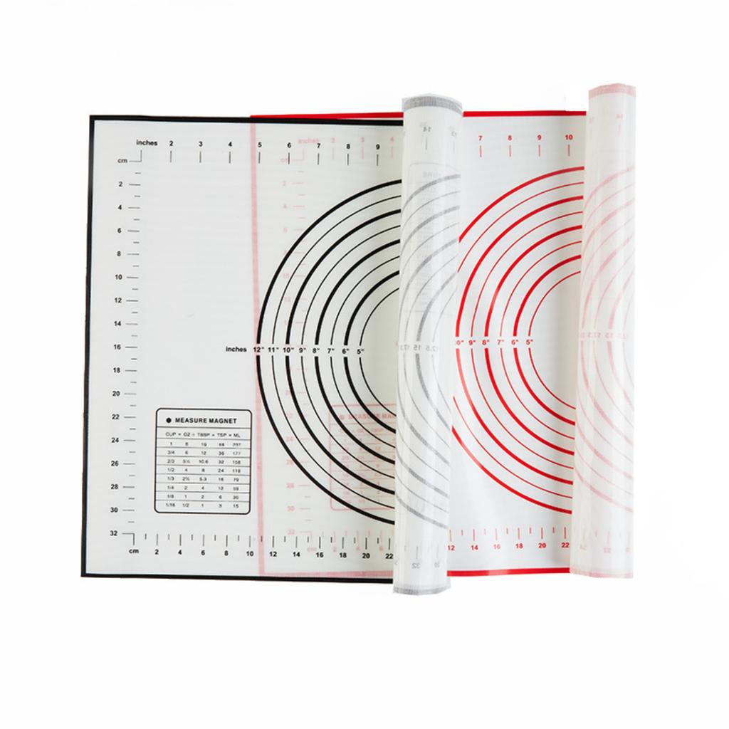 Large Silicone Dough Kneading Mat Rolling Pin Baking Mat Non Slip Heat Insulation for Kitchen