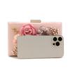 Luxury Elegant Evening Bag for Women Flower Wedding Evening Clutch Purse Bride Floral Clutch Bag Chain Shoulder Crossbody Bags