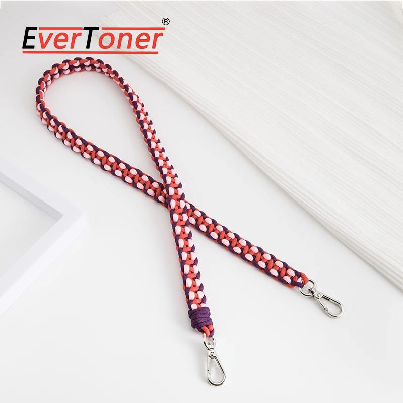 EverToner Suitable For Long-champ Mini Pure Handmade Woven Shoulder Strap DIY Colored Braided Rope Crossbody Bag Strap