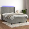 VidaXL Slat Bed Base with Mattress and LED, Upholstered Bed, Double Bed, Adult Bedroom Interior Bed, 3139505